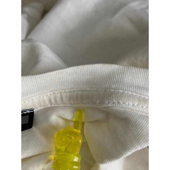 ZARA Women's White-Black Abstract Face Graphic Crewneck Short Sleeve Top SZ M - Picture 9 of 12